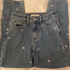 size 22 pac sun flower mom jeans